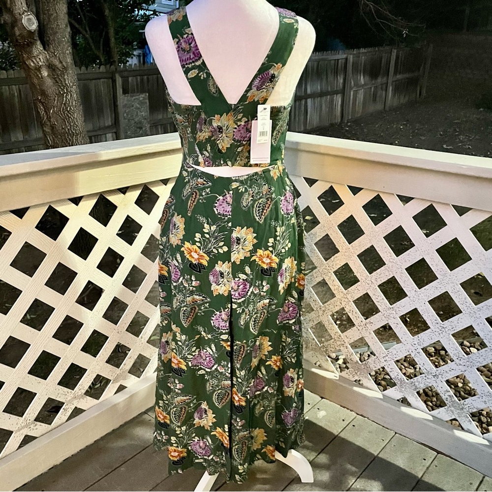 Equipment Femme Everett Eden Multi Floral Sleeveles Scoop Maxi Dress Green 0 NEW - Picture 4 of 15